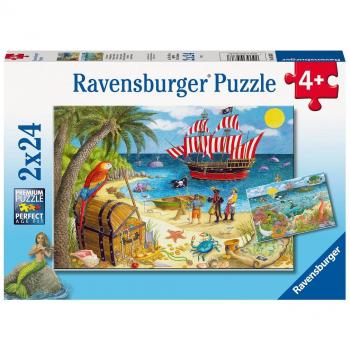 Puzzle 3D de piratas y sirenas para niños, de Ravensburger, 24 piezas