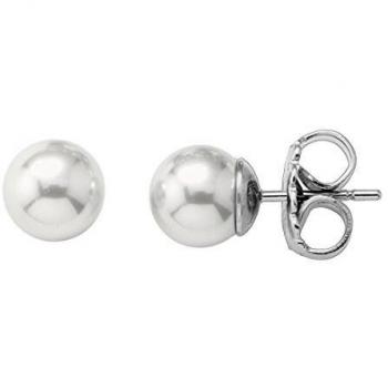 Pendientes Majorica Lyra con perlas blancas