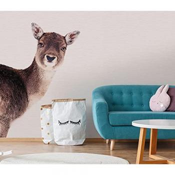 Papier Peint Beige et Marron Animaux
