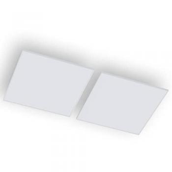 Radiateur électrique plafonnier Klarstein Wondersky – 350 W – 60×6,5×60 cm – Blanc – Éclairage LED
