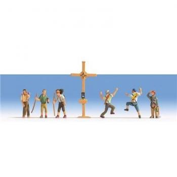 NOCH H0 Bergwanderer mit Gipfelkreuz
