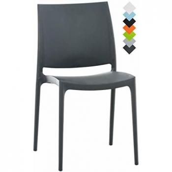 Sedia Maya Impilabile Grigio Scuro