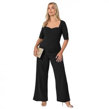 Yours Curve Sweetheart Jumpsuit – Black London