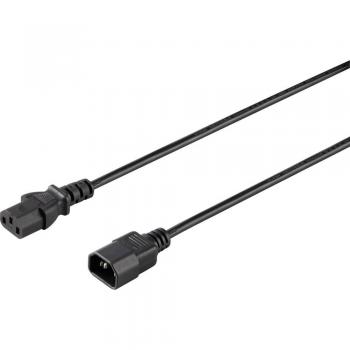 Sygonix 0.5m C13/C14 Power Cable Extension Black