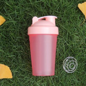 7 Farben Sport Shaker Wasserflasche 400ML mit Rührball