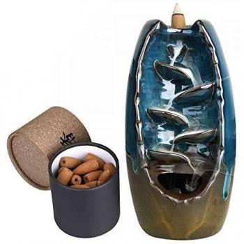 Bruciatore di incenso a flusso inverso con 60 coni