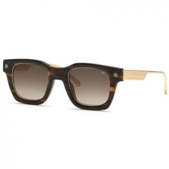 Philipp Plein Accessories Striped Brown Havana Sunglasses, Unisex, 50 MM