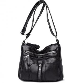 Bolso de Mujer con Paneles y Cremallera, Ideal para Uso Diario