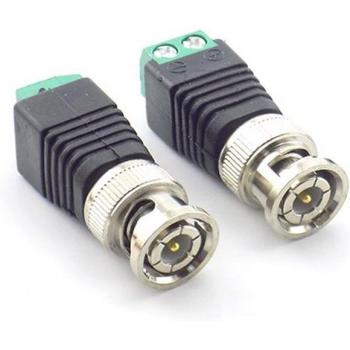 Conector Macho BNC para CCTV con Adaptador CAT5 y DC