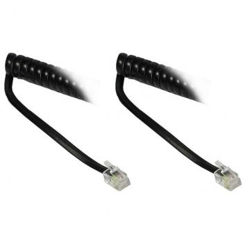 Telefonhörerkabel (Spiralkabel), schwarz, 4m, Good Connections® (THS-05)