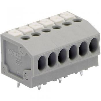 WAGO 805-103 3-Pole Spring-loaded Terminal 1.50 mm² Grey