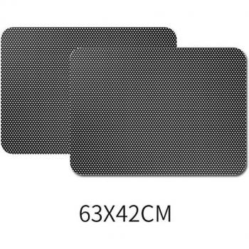2Pcs Side Window Sunshade Electrostatic Sticker Black PVC