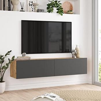 TV Möbel Lapinlahti 140x31,5x29,5cm Eiche rustikal/Anthrazit