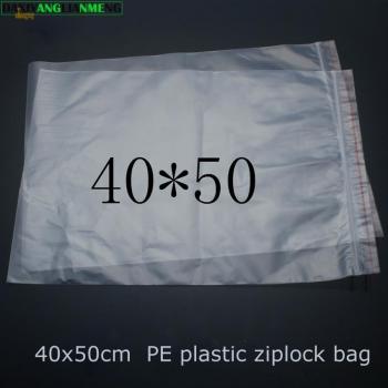 40x50cm Transparent PE Packing Bags, 50pcs with Zipper Lock