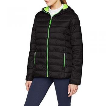 Damen Daunenjacke Result Snowbird Schwarz/Lime Grün