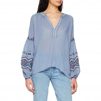 Pepe Jeans Delia, Blusa de Verano para Mujer, Azul (Bleach Blue)