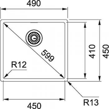 Franke Lavello a una vasca BXX 210-45 / 110-45
