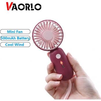 VAORLO Blue Airwave Mini Fan – 500 mAh Portable Cool Breeze