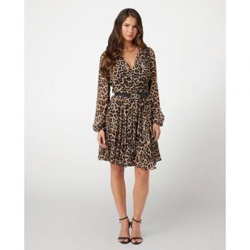 Vestido Corto con Estampado de Animales Marciano