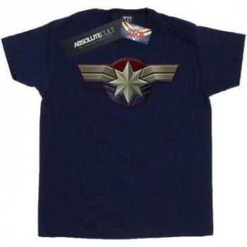 Marvel Men's White Captain Chest Logo T-Shirt