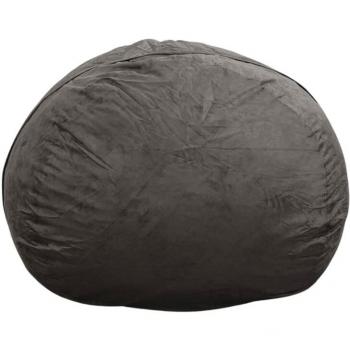 Pouf géant de couleur grise Bananair avec housse amovible, mesure 160 x 80 x 160 cm