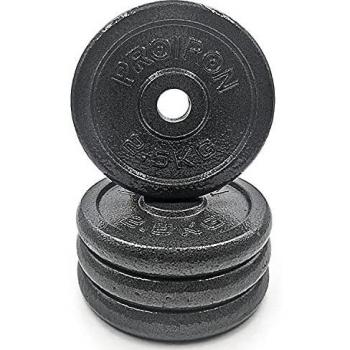 PROIRON 4 x 2.5kg Premium Cast Iron Weights