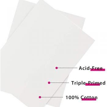 PHOENIX 12 Pack Acid Free Canvas Boards 6x8