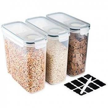 Food Safe Cereal Storage – 3 Durable Containers