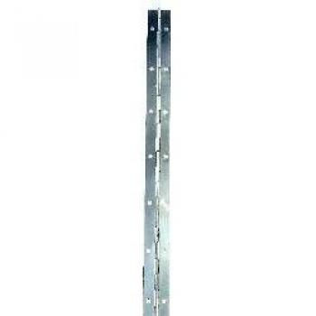 Piano-Style Hinge with Zinc Finish, Priced per Linear Foot