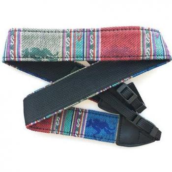 Ceinture ajustable en cuir et coton pour appareil photo F2C046