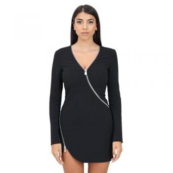 Abito Corto Stretch Nero da Donna