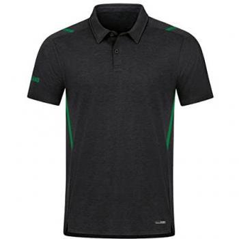 JAKO Herren T-Shirt Challenge – Schwarz/Meliert, Sportgrün, XXL