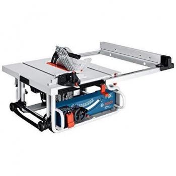 Bosch Professional Sierra Circular de Mesa GTS 10 J, tope angular, tope paralelo, adaptador de extracción, hoja de sierra, barra de empuje, cartón, hoja de sierra de diámetro: 254 mm, Dimensiones de la mesa