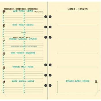 Exatime Semainier 17 sem – 2 pages, 170×98 mm, Millésime 2010