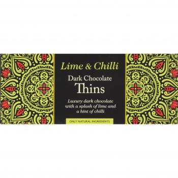 Beech's Dark Chocolate Lime and Chilli Thins (2 Pack)