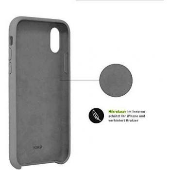 Kmp Protective Cover in Silicone per iPhone X, Grey One Size