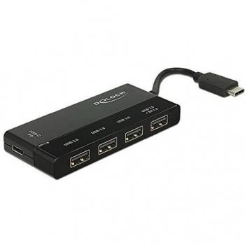 Delock Externer USB 3.1 Gen 1 Hub USB Type-C™ 4 x USB Typ-A + 1 x USB Type-C™ PD