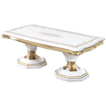 Table basse bois laqué orée, finition brillante Lesly 130 cm