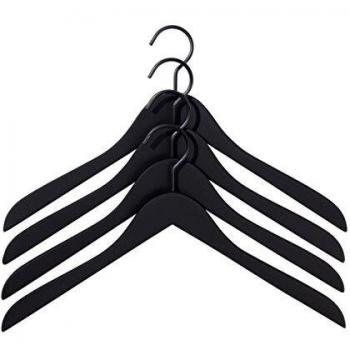 Soft Coat Slim Kleiderbügel Set 4-teilig, schwarz