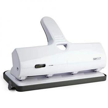 Rapesco ALU 40 Hole Punch Heavy Duty 4-Hole White Ref 1324