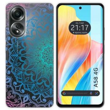Funda Silicona Oppo A58 4G Transparente Mandala