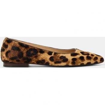 Bailarinas de piel con animal print Londyn para mujer