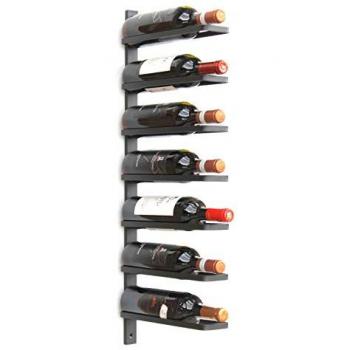 Porte-bouteilles mural Dandibo 93885 – casier métallique noir, capacité 7