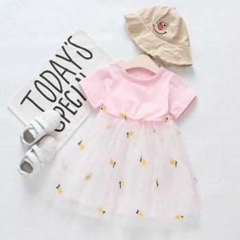 Vestido de algodón niña piña