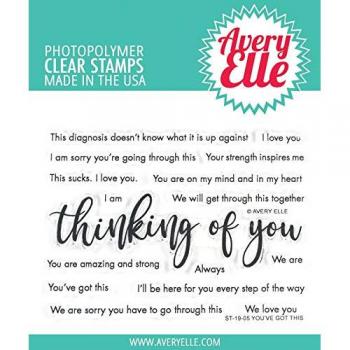 Clear Stamp Set by Avery Elle: You've Got This, Size 4x3