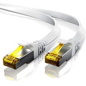CSL-Computer Netzwerkkabel CAT‑7 15 m – Flachband, 10 Gbps, U‑FTP PIMF Schirmung