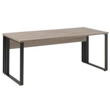Bureau design YUKON 180 cm chêne brut et noir