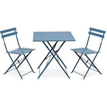 Tavolo Pieghevole Bistrot 70x70 cm + Set di 2 Sedie