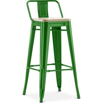 Taburete de Bar 76 cm – Respaldo Bajo, Look Industrial