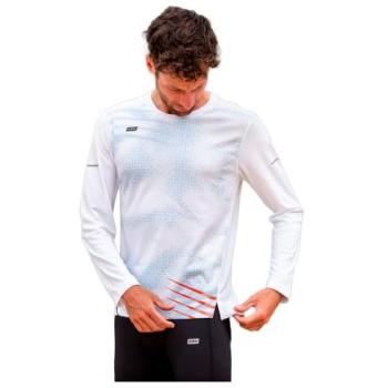 Camiseta de invierno 42k Running Vortex manga larga blanca